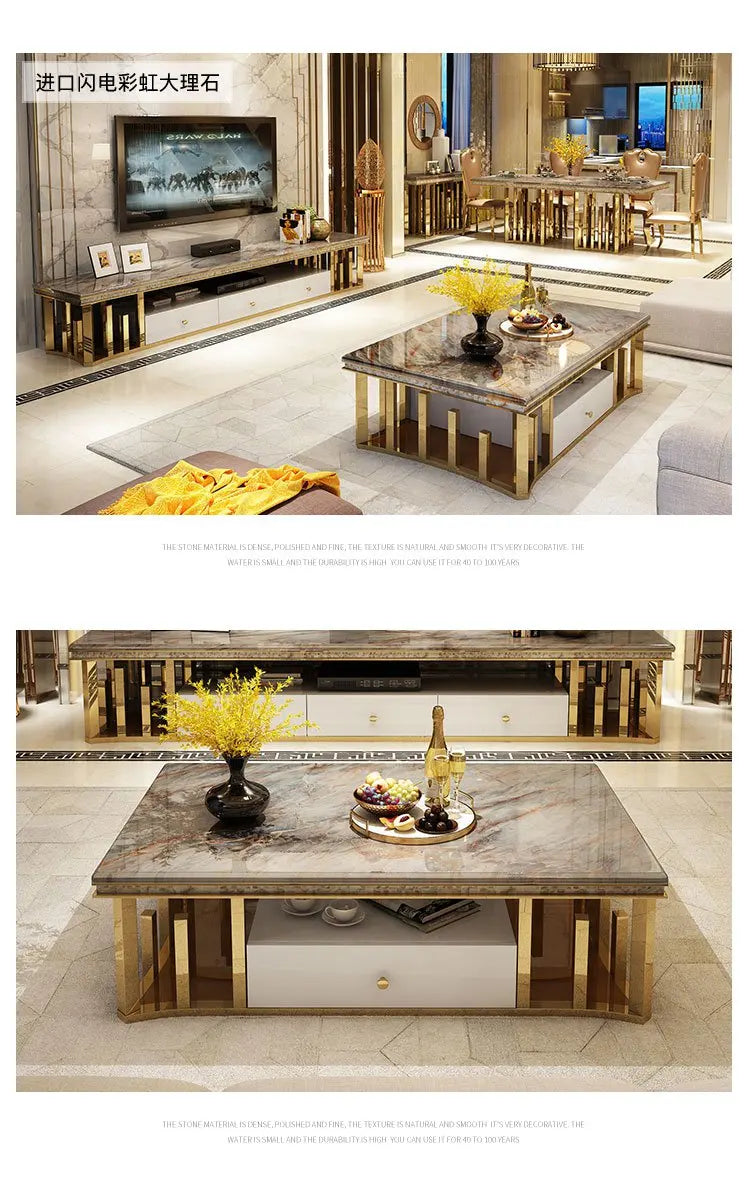 Marble Dining table+Coffee table+TV table+Console table