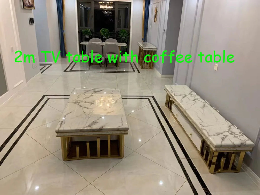 Marble Dining table+Coffee table+TV table+Console table