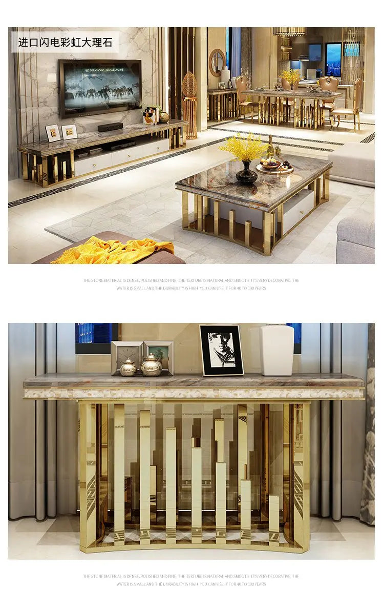 Marble Dining table+Coffee table+TV table+Console table