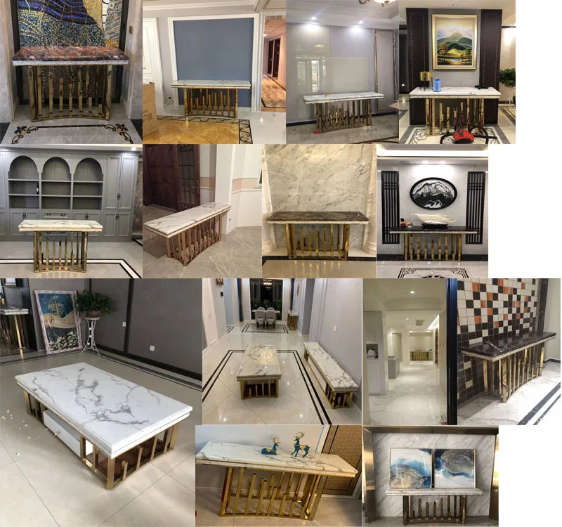 Marble Dining table+Coffee table+TV table+Console table