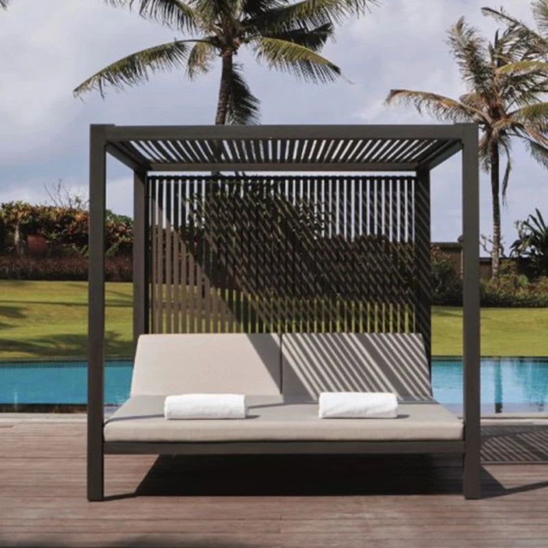 Outside Furniture Pool Outdoor Bed Canada Luxury Garden Patio Daybed Canopy Beach Day Bed Swimming Pool Cabana Beds Outdoor