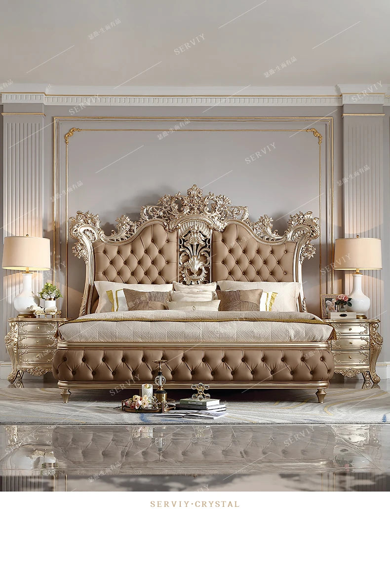 Modern Aesthetic Bed Cabinets Frame Legs Double Princess Bed Side Table King Size Muebles Para El Hogar House Accessories