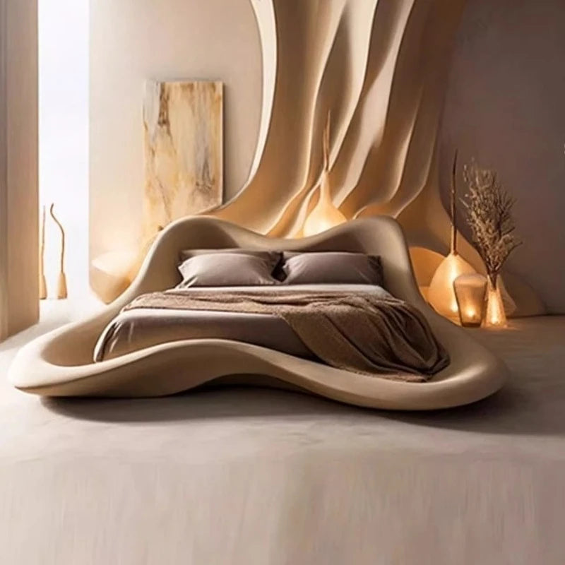 Storage Luxury Bed Headboard Master Bedroom Nordic Princess Bed Hotel Nightstands Muebles Para Dormitorio House Accessories