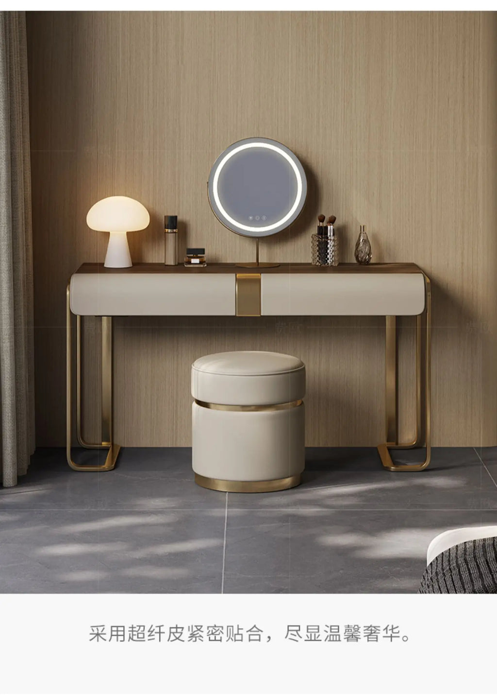 Bedroom Led Light Dressing Table Mirror Luxury Drawer European Dressing Table Girls Makeup Tocador De Maquillaje Furniture