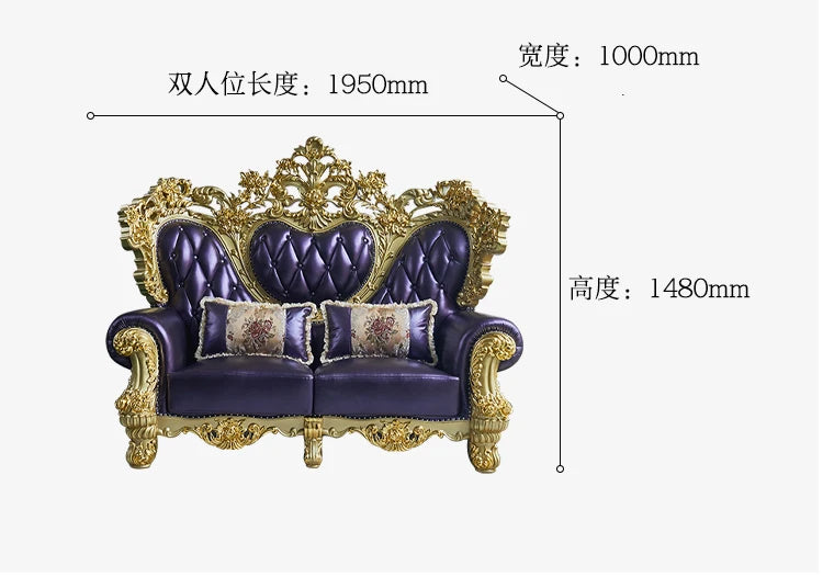 Classic Europe Sofas Armrest Comfortable Elegant Corner Sofas Romantic Double Cushion Sedie Da Soggiorno Home Decoration