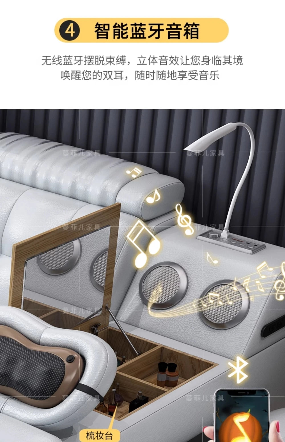 Master Bedroom Bed European Frames Luxury Headboard Multifunctional Bed Sleeping Modern Meubles De Chambre Home Furniture