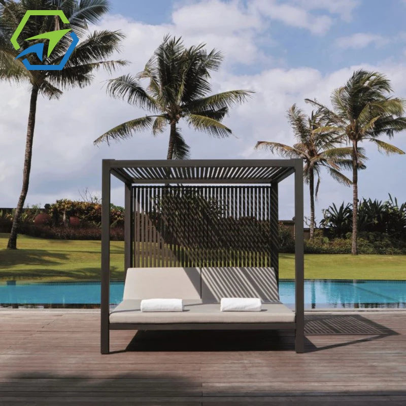 Outside Furniture Pool Outdoor Bed Canada Luxury Garden Patio Daybed Canopy Beach Day Bed Swimming Pool Cabana Beds Outdoor