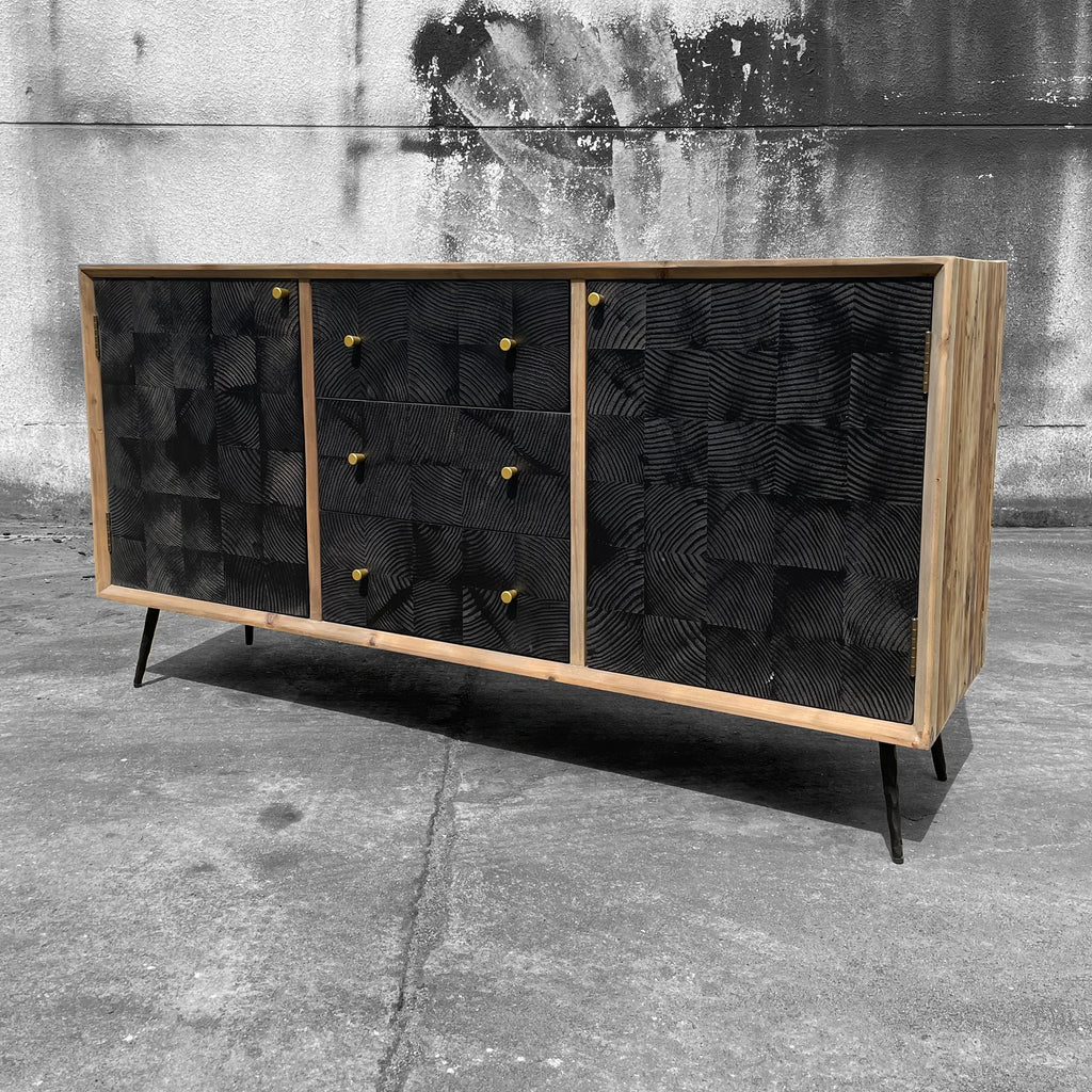 4 Waves Wooden Sideboard Living Room Wedding Rental Wooden Bar Cabinet Buffet Cabinet Sideboard