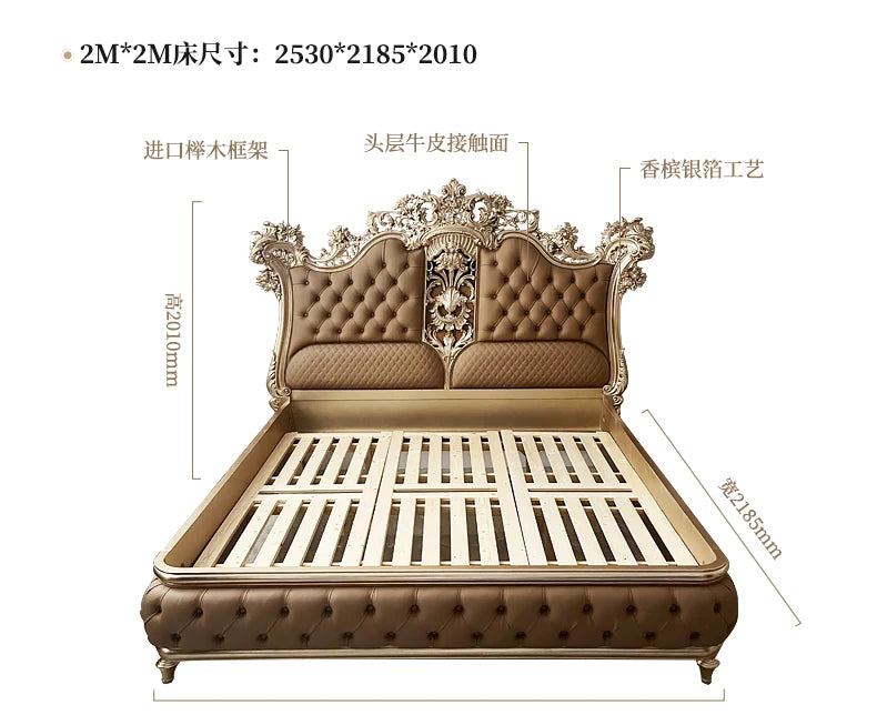 Modern Aesthetic Bed Cabinets Frame Legs Double Princess Bed Side Table King Size Muebles Para El Hogar House Accessories