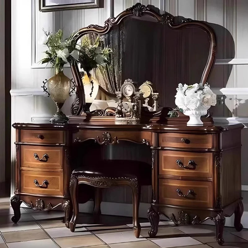 Desk Set Dressing Table Large Bedroom Style Nordic Dressing Table Luxury Aesthetic Specchio Da Parete Home Furnitures