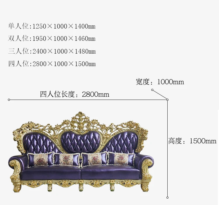 Classic Europe Sofas Armrest Comfortable Elegant Corner Sofas Romantic Double Cushion Sedie Da Soggiorno Home Decoration