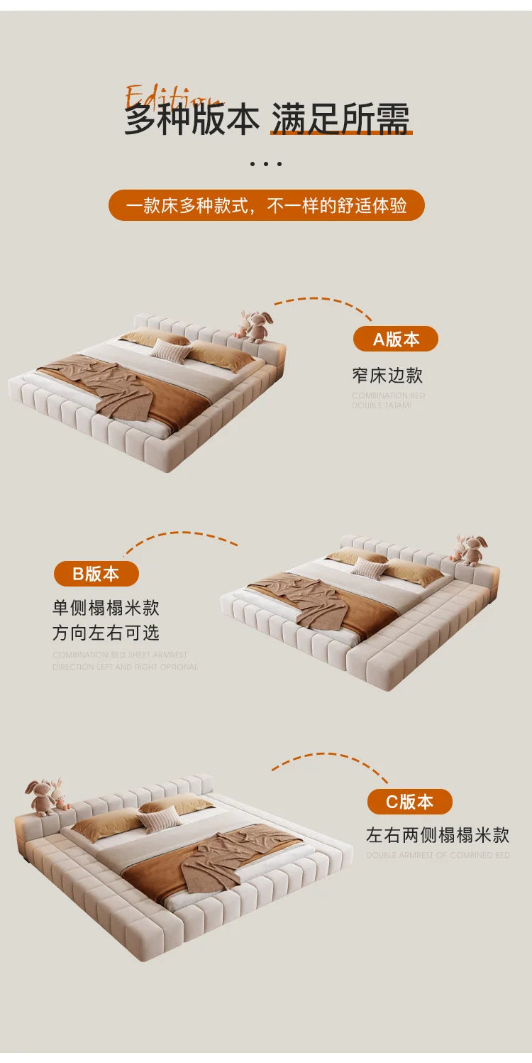 Unique Japanese Bed Aesthetic Bedroom Double Children Bed Headboard Luxury 180x200 Cama De Lujo Para Dormitorio Home Furniture