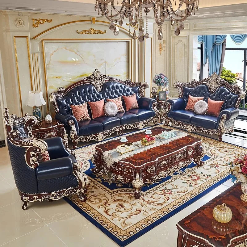 Classic Europe Sofas Armrest Comfortable Elegant Corner Sofas Romantic Double Cushion Sedie Da Soggiorno Home Decoration