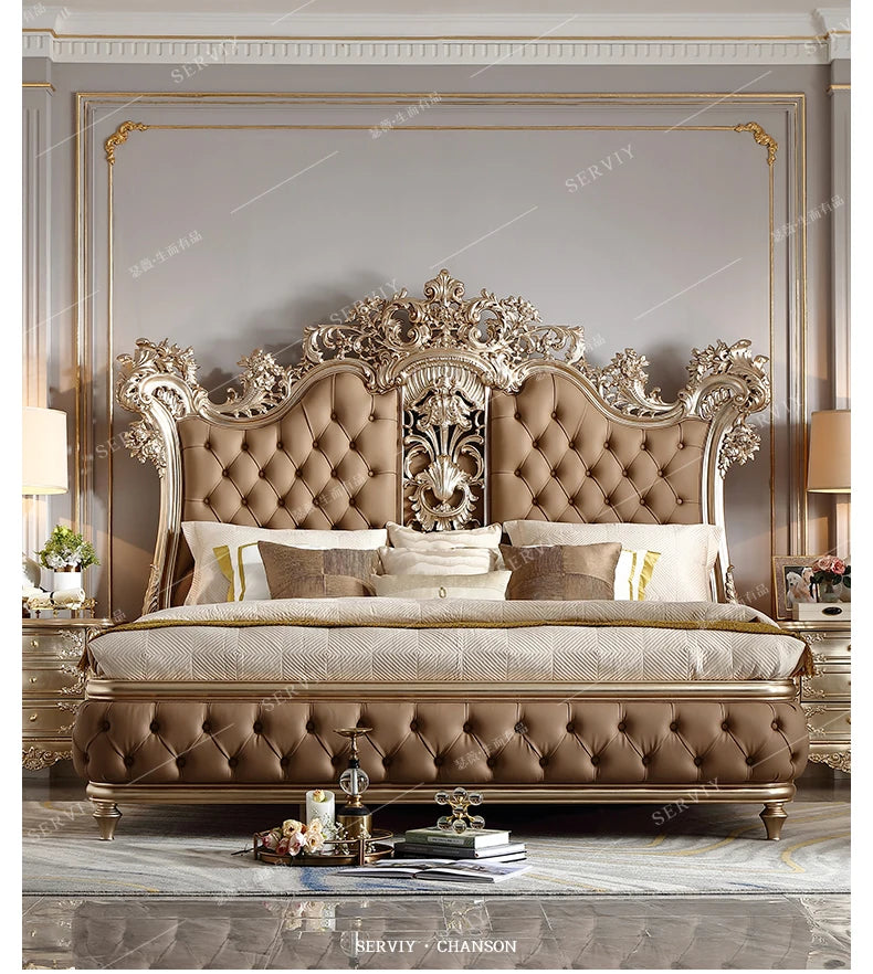 Modern Aesthetic Bed Cabinets Frame Legs Double Princess Bed Side Table King Size Muebles Para El Hogar House Accessories