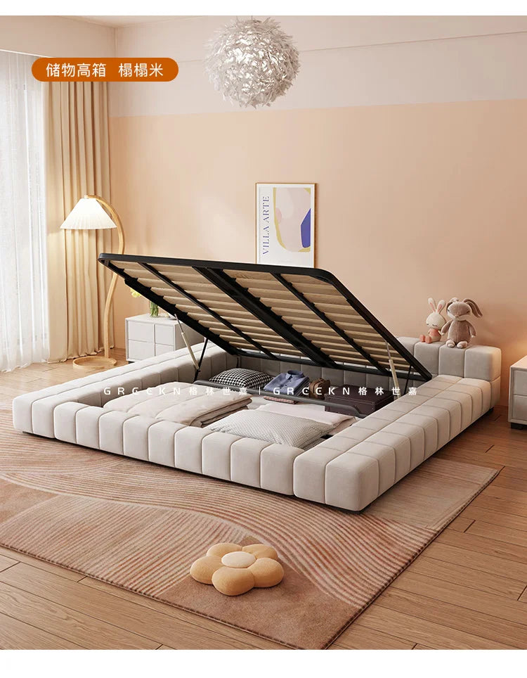 Unique Japanese Bed Aesthetic Bedroom Double Children Bed Headboard Luxury 180x200 Cama De Lujo Para Dormitorio Home Furniture