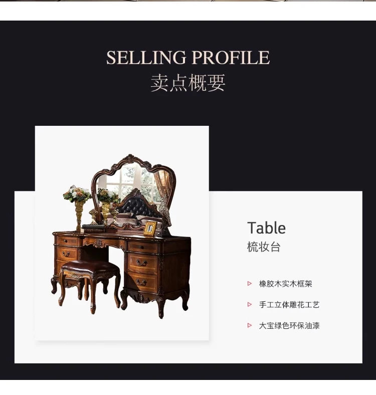 Desk Set Dressing Table Large Bedroom Style Nordic Dressing Table Luxury Aesthetic Specchio Da Parete Home Furnitures