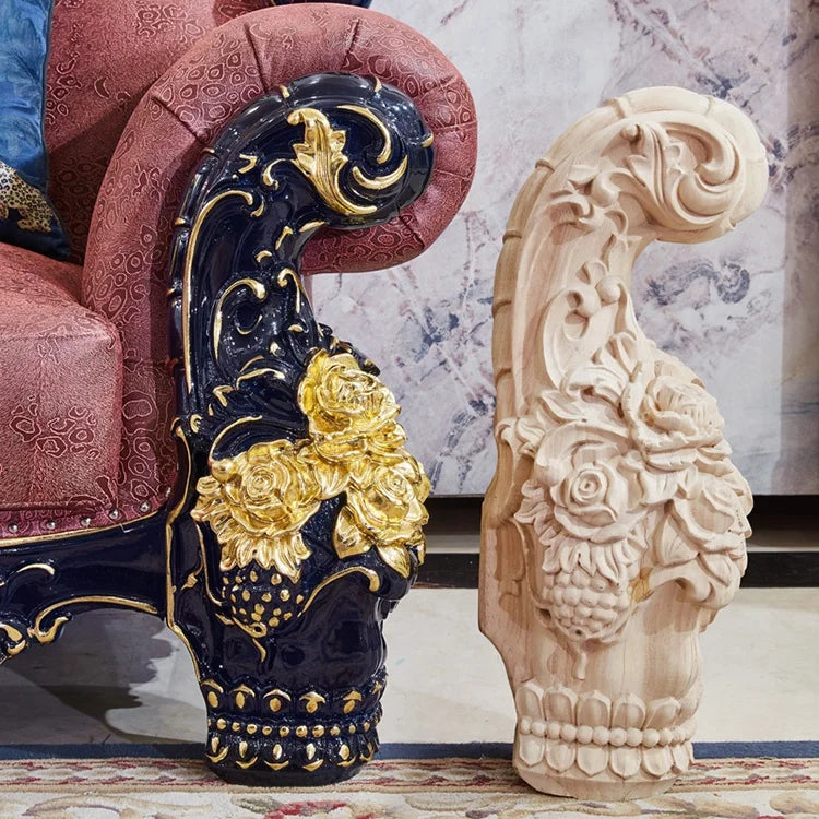 French Romantic Style Luxury Sofa Solid Wood Carving Furniture With High Quality For Wedding Event Factory Wholesale Outlets