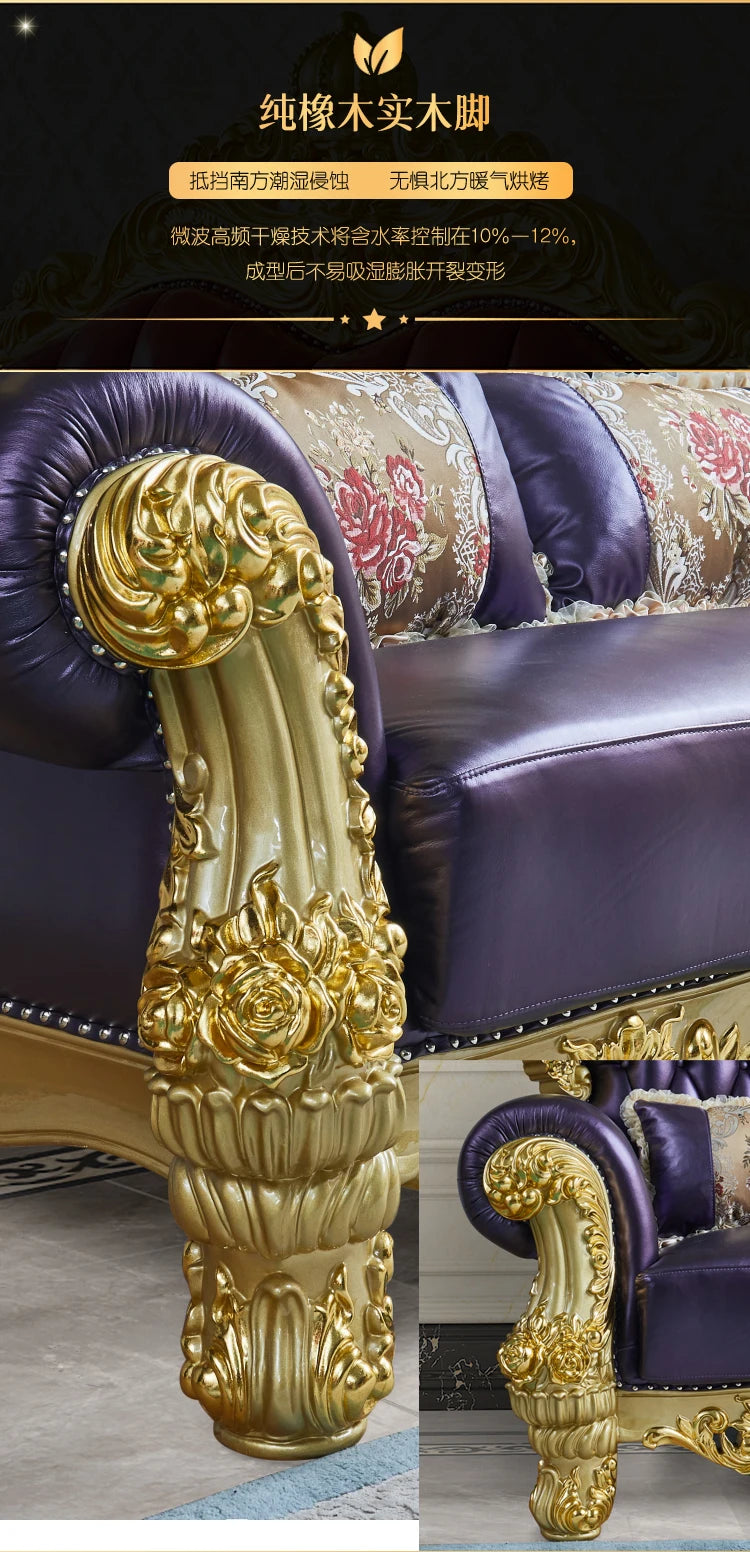 Classic Europe Sofas Armrest Comfortable Elegant Corner Sofas Romantic Double Cushion Sedie Da Soggiorno Home Decoration