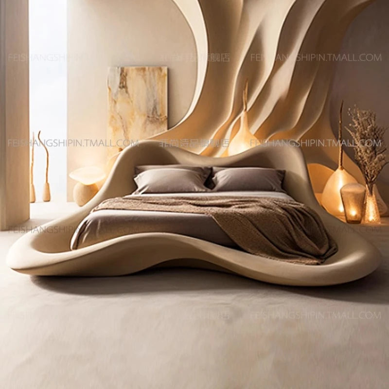 Storage Luxury Bed Headboard Master Bedroom Nordic Princess Bed Hotel Nightstands Muebles Para Dormitorio House Accessories