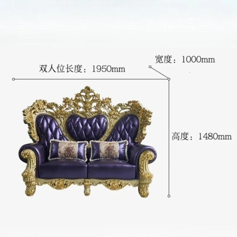 Classic Europe Sofas Armrest Comfortable Elegant Corner Sofas Romantic Double Cushion Sedie Da Soggiorno Home Decoration