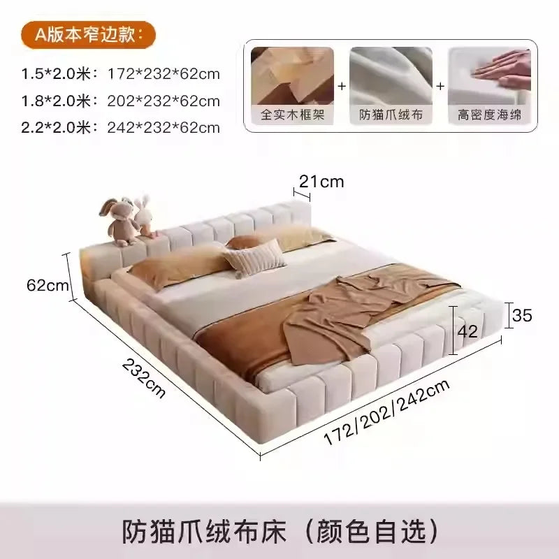 Unique Japanese Bed Aesthetic Bedroom Double Children Bed Headboard Luxury 180x200 Cama De Lujo Para Dormitorio Home Furniture