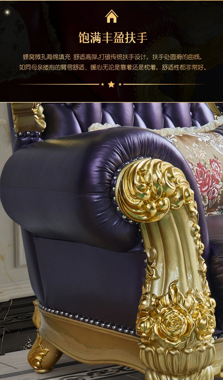 Classic Europe Sofas Armrest Comfortable Elegant Corner Sofas Romantic Double Cushion Sedie Da Soggiorno Home Decoration