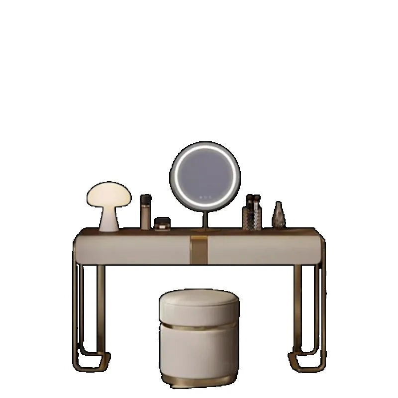 Bedroom Led Light Dressing Table Mirror Luxury Drawer European Dressing Table Girls Makeup Tocador De Maquillaje Furniture