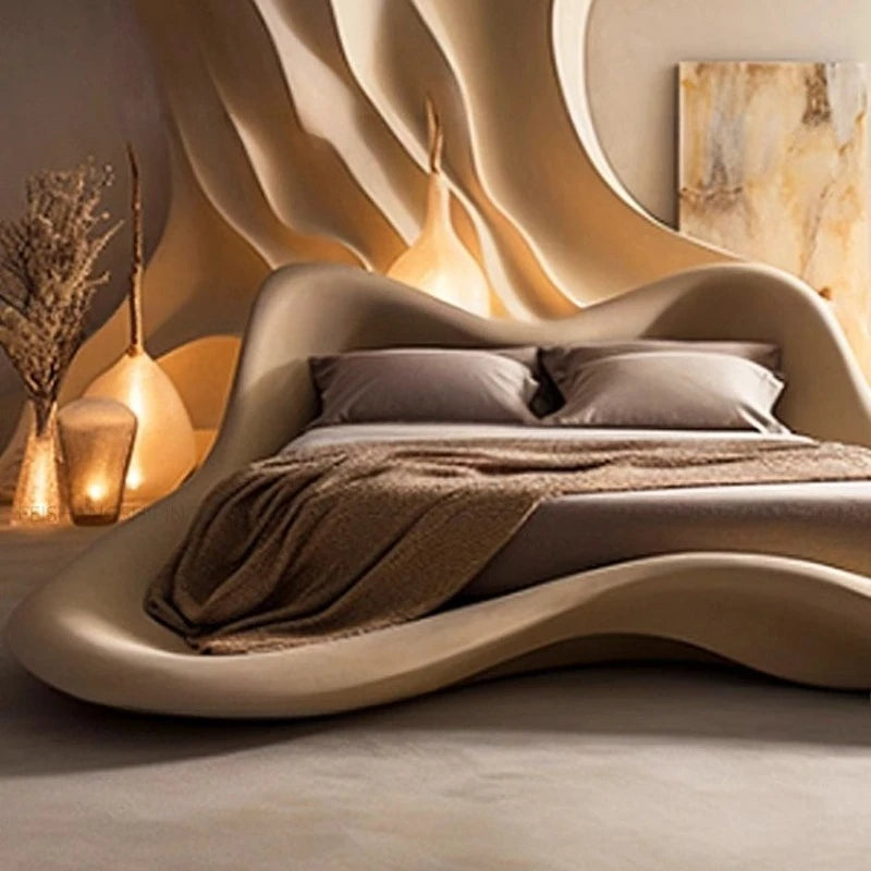 Storage Luxury Bed Headboard Master Bedroom Nordic Princess Bed Hotel Nightstands Muebles Para Dormitorio House Accessories