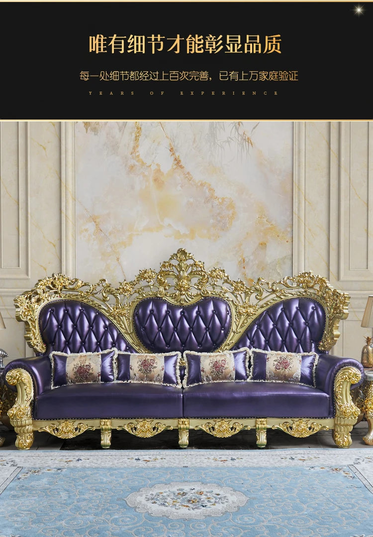 Classic Europe Sofas Armrest Comfortable Elegant Corner Sofas Romantic Double Cushion Sedie Da Soggiorno Home Decoration