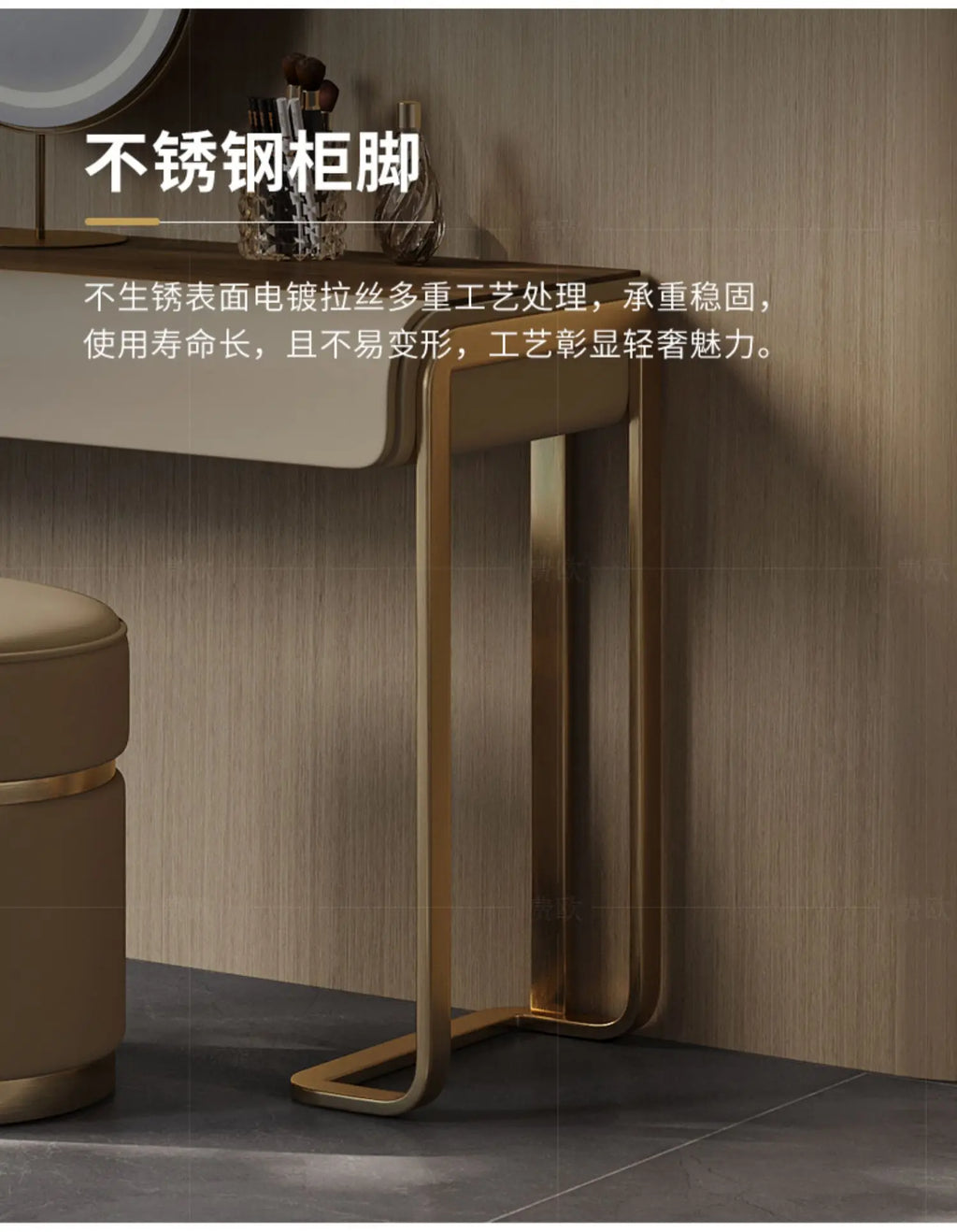 Bedroom Led Light Dressing Table Mirror Luxury Drawer European Dressing Table Girls Makeup Tocador De Maquillaje Furniture