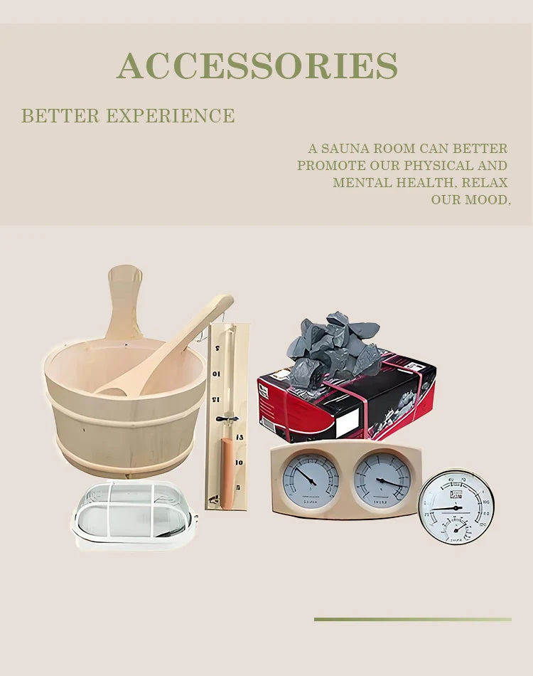 Traditional Sauna Can Be Designed According to Customer Requirements Solid Wood Manufacturing Can Be Used for Outdoor Sauna