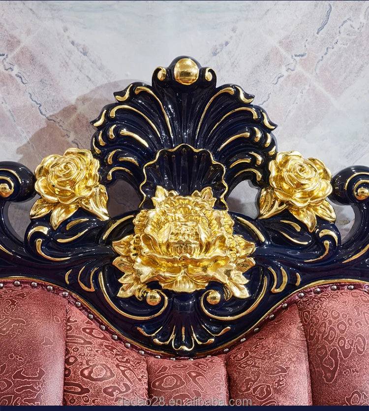 French Romantic Style Luxury Sofa Solid Wood Carving Furniture With High Quality For Wedding Event Factory Wholesale Outlets
