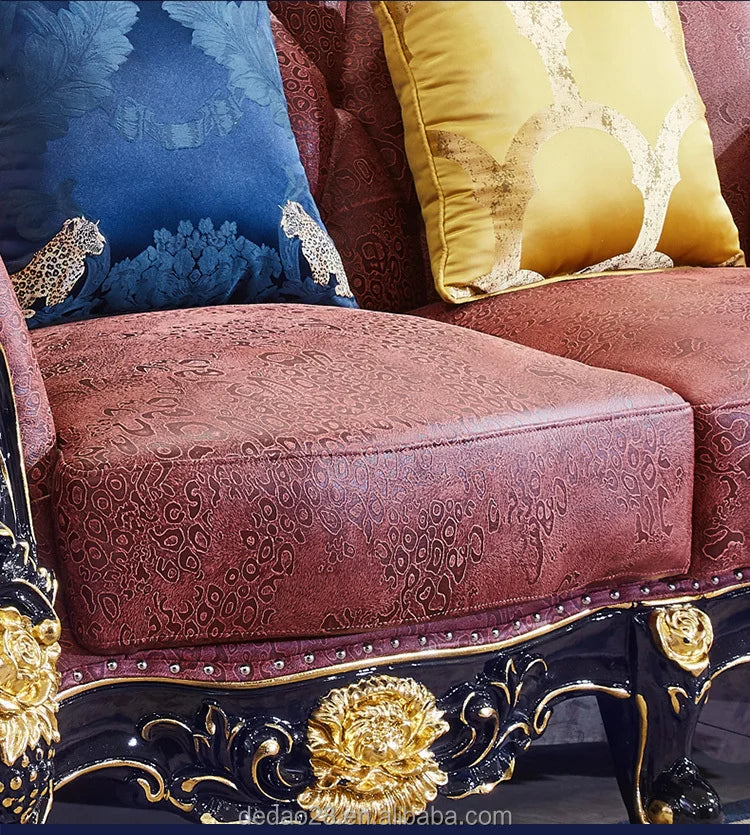 French Romantic Style Luxury Sofa Solid Wood Carving Furniture With High Quality For Wedding Event Factory Wholesale Outlets