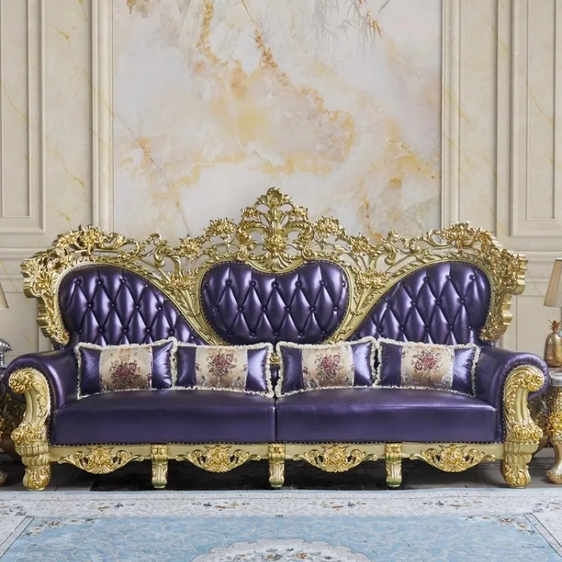 Classic Europe Sofas Armrest Comfortable Elegant Corner Sofas Romantic Double Cushion Sedie Da Soggiorno Home Decoration