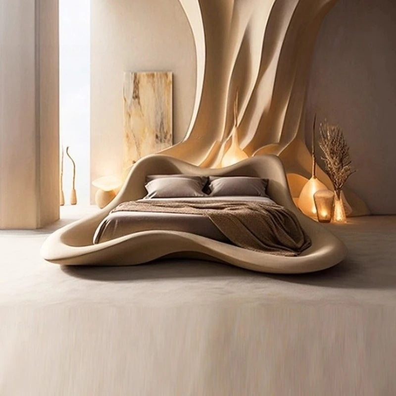 Storage Luxury Bed Headboard Master Bedroom Nordic Princess Bed Hotel Nightstands Muebles Para Dormitorio House Accessories