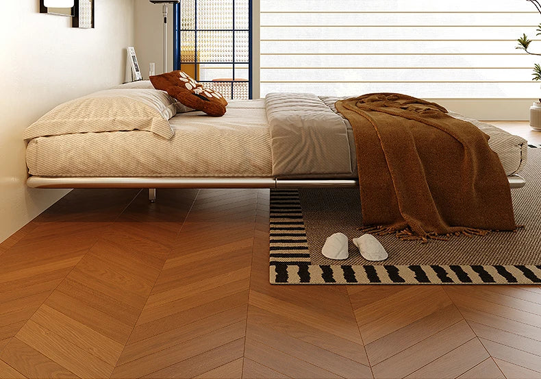 Italian Metal Beds 200×180cm Floating Designer Luxury Loft Double Bed Frames Cabinets Adults Cama Matrimonial Furniture Home